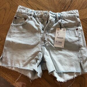Womans High Rise Jean Shorts - Zara